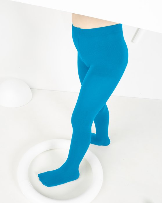 1075 Turquoise Kids Color Tights