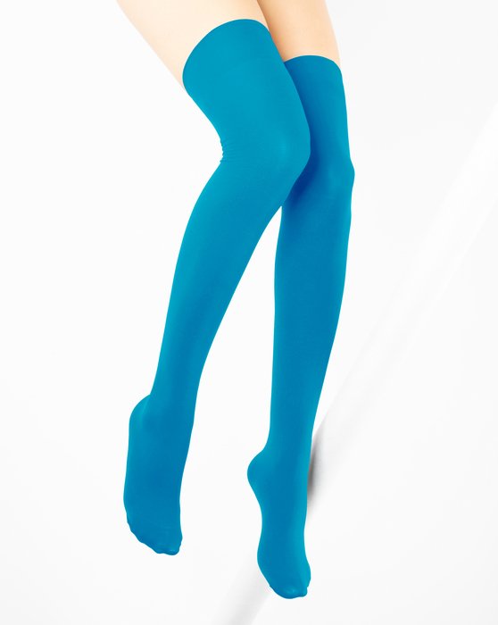 1501 Turquoise Thigh Highs Socks