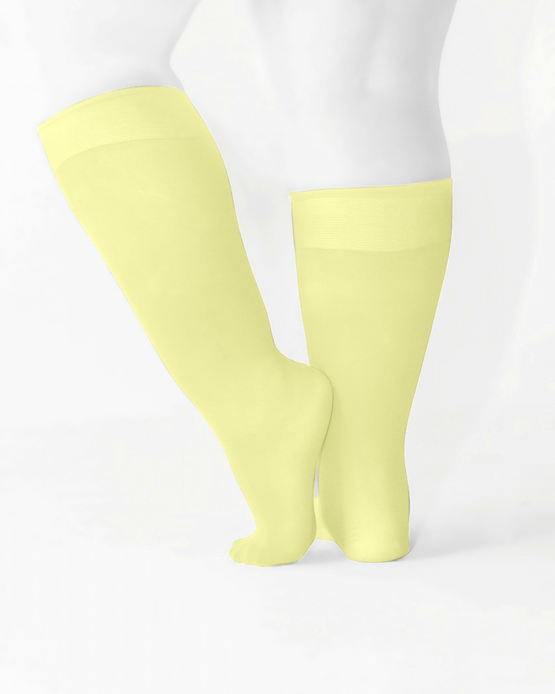 1532 Plus Maize Knee High Trouser Nylon Socks