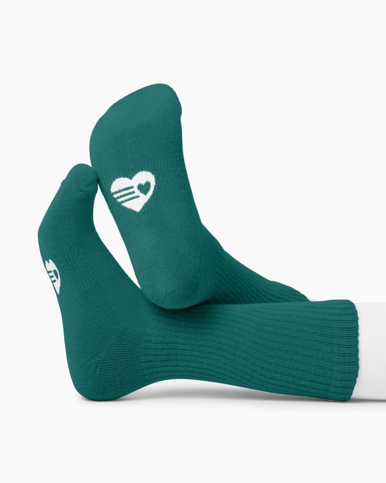 1554 Spruce Green Merino Wool Socks