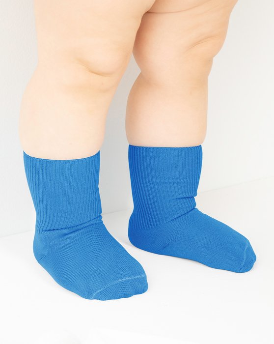 1577 Medium Blue Kids Socks