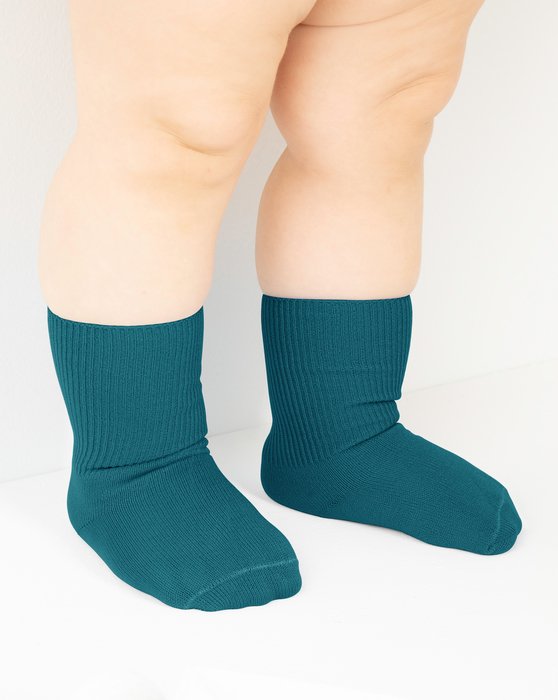 1577 Teal Kids Socks