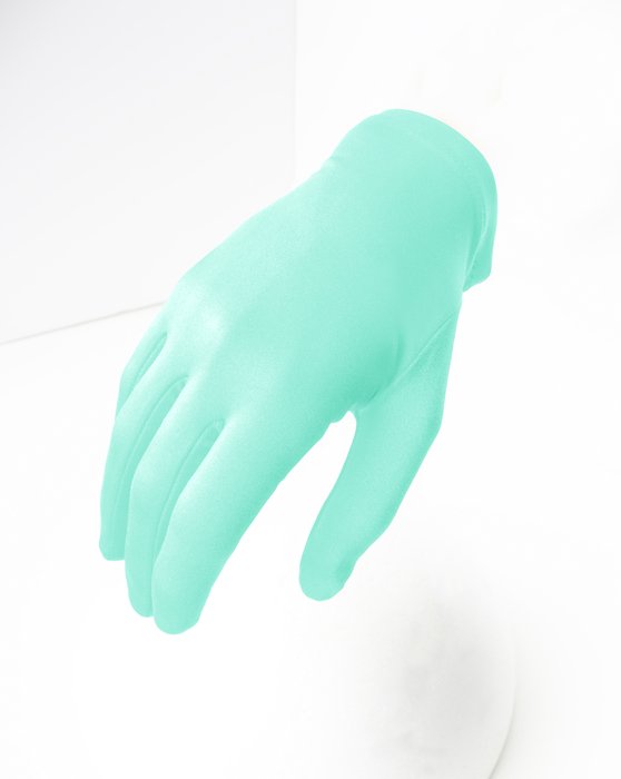 3405 Solid Color Pastel Mint Wrist Gloves