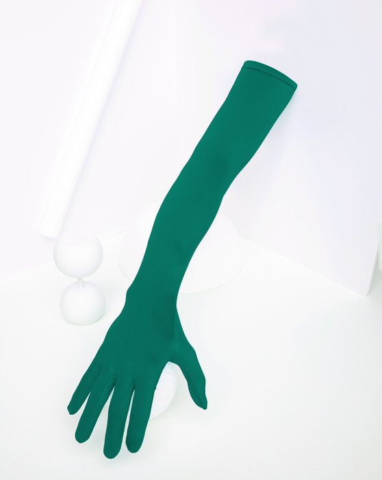 3407 Solid Color Emerald Long Opera Gloves 