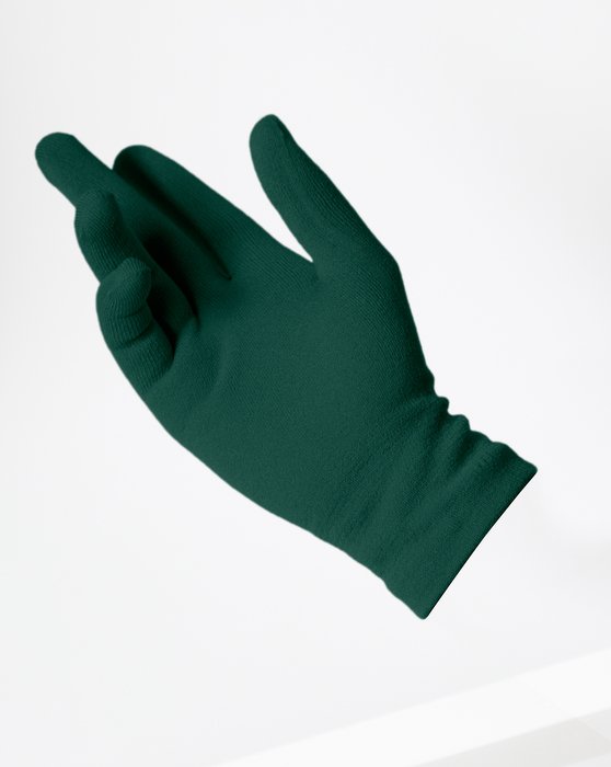 3601 Hunter Green Short Matte Knitted Seamless Gloves