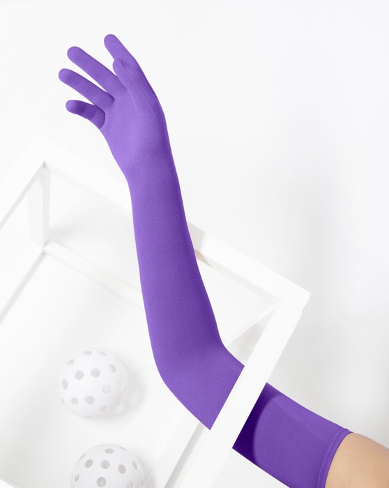 3607 Lavender Long Matte Seamless Armsocks Gloves